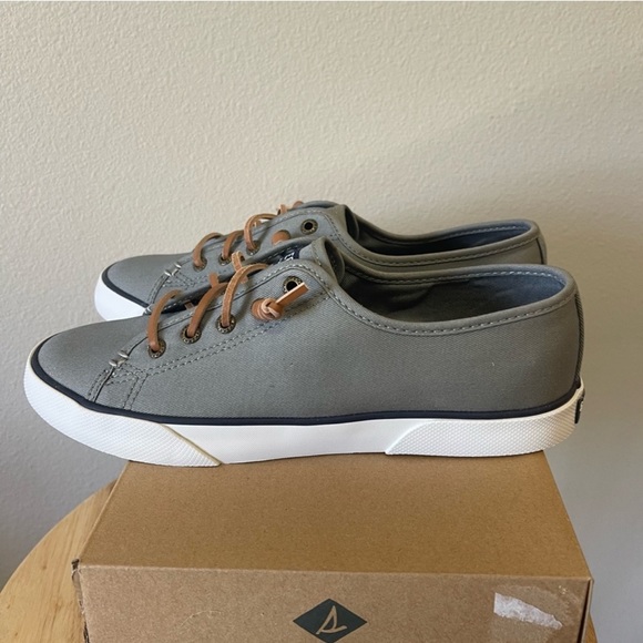 NIB NEW Sperry Memory Foam Pier View Core Grey Sneakers Slippers Shoes Size 8 - Picture 3 of 8